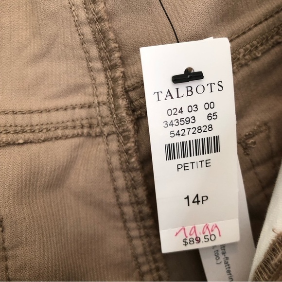 NWT Talbots Flawless High Waist Straight Leg Corduroys - Picture 4 of 13